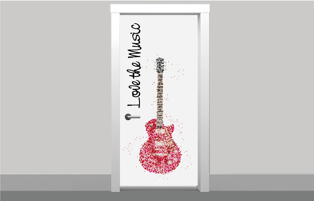 Love the Music deursticker