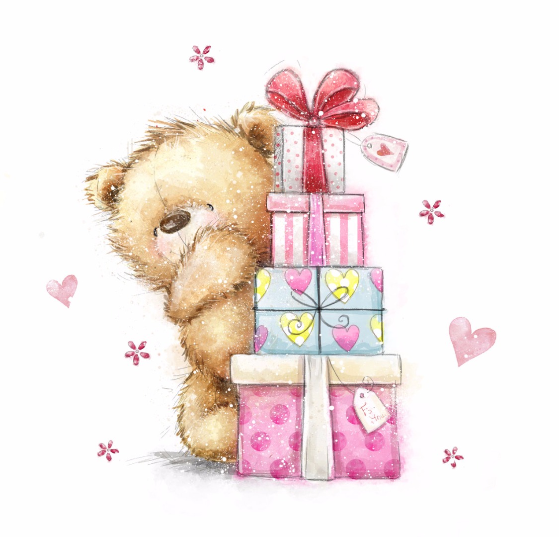 Teddy beer met kado's