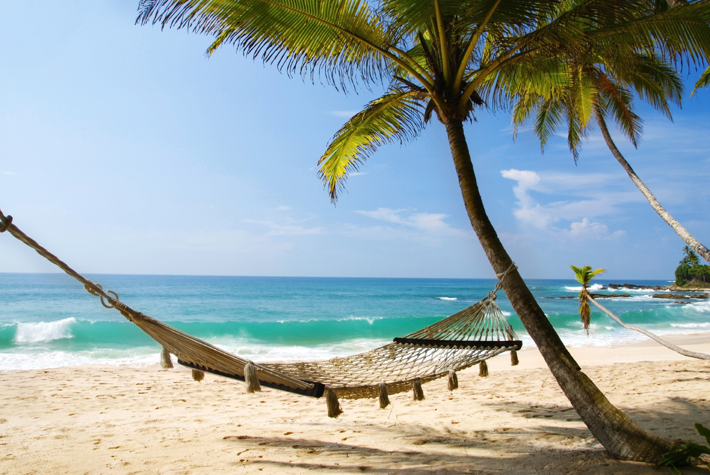 product afbeelding: Tropisch strand met hangmat
