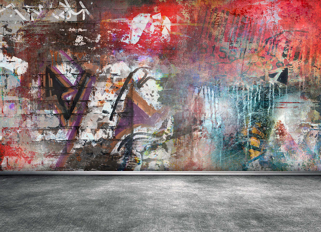 product afbeelding: Muur met graffiti 1