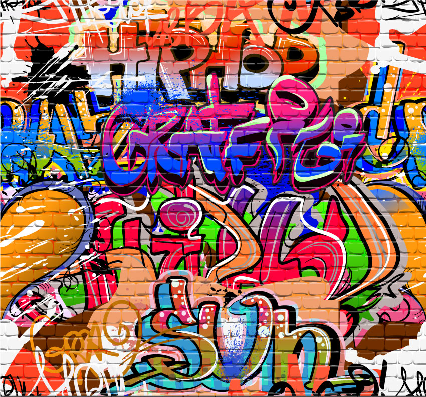 Muur met graffiti 4