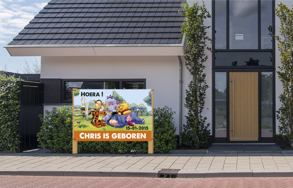 Geboorte spandoek Winnie the pooh
