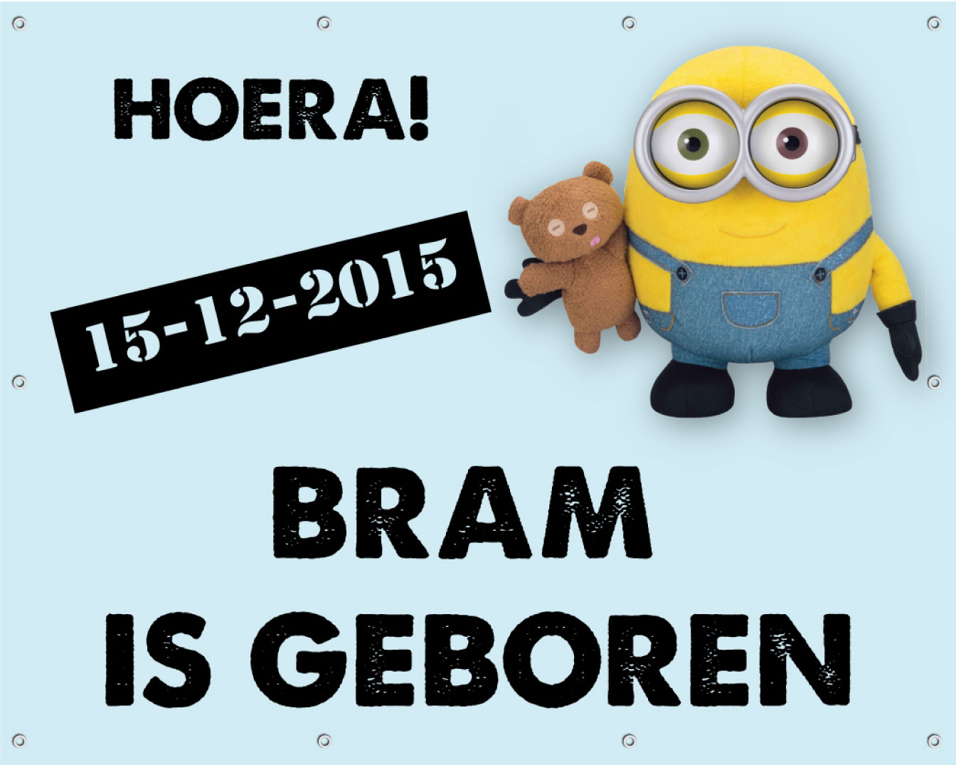 product afbeelding: Geboorte spandoek Minion
