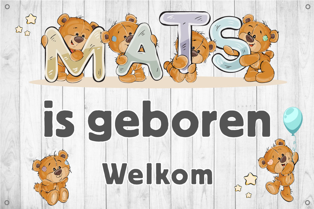 Geboorte spandoek Beren