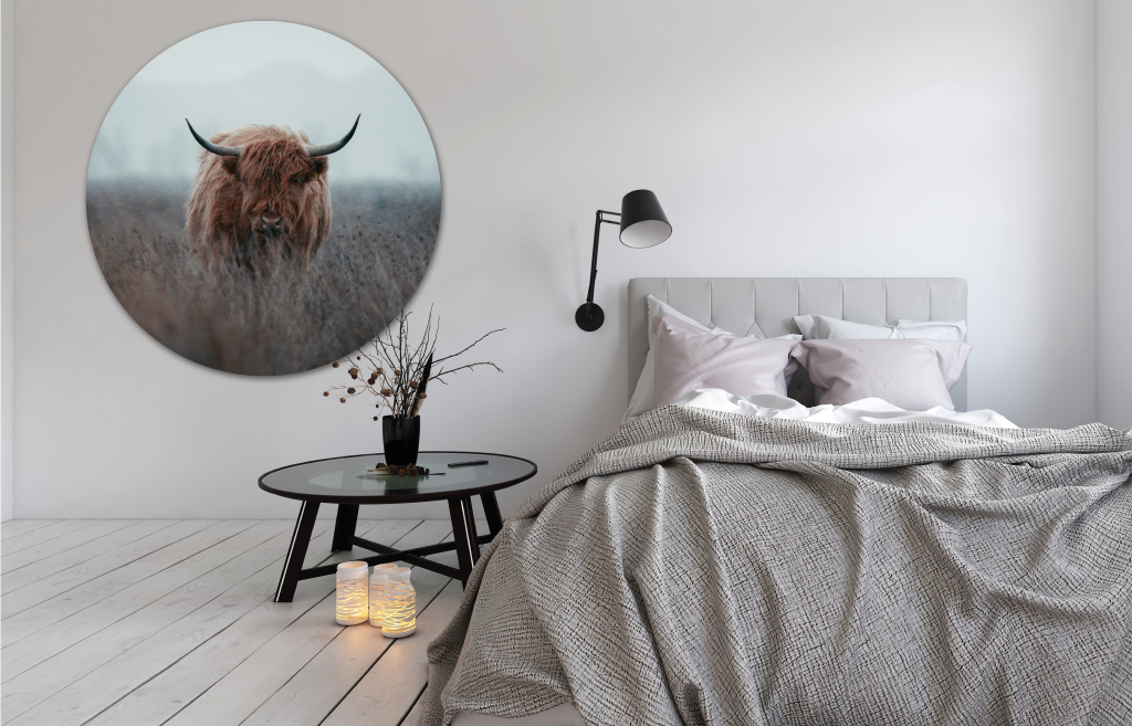 product afbeelding: Muurcirkel Schotse hooglander