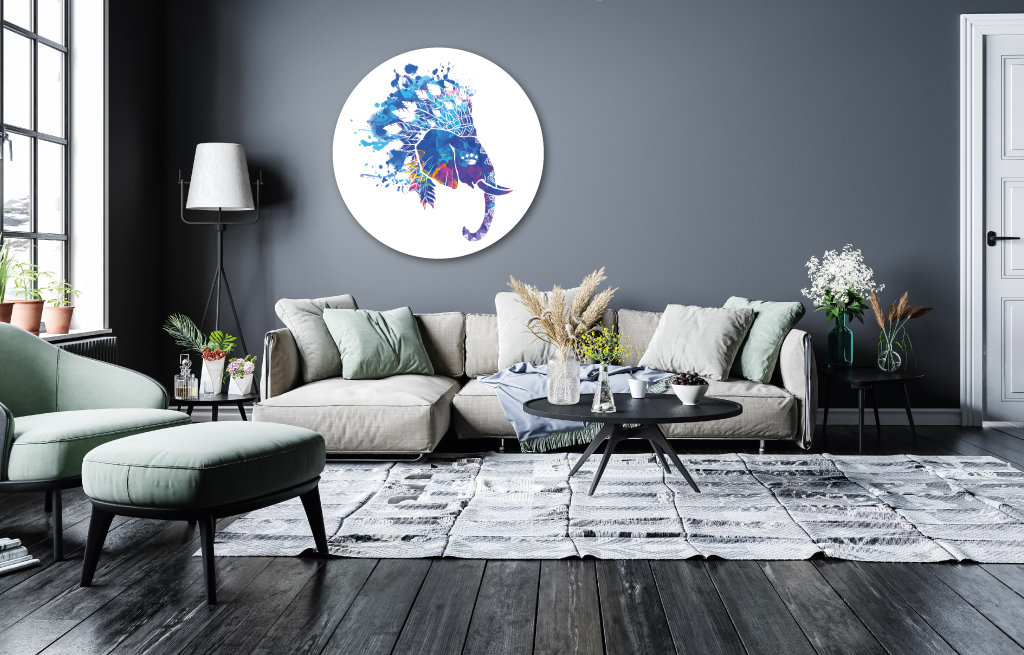 Muurcirkel Indianen olifant