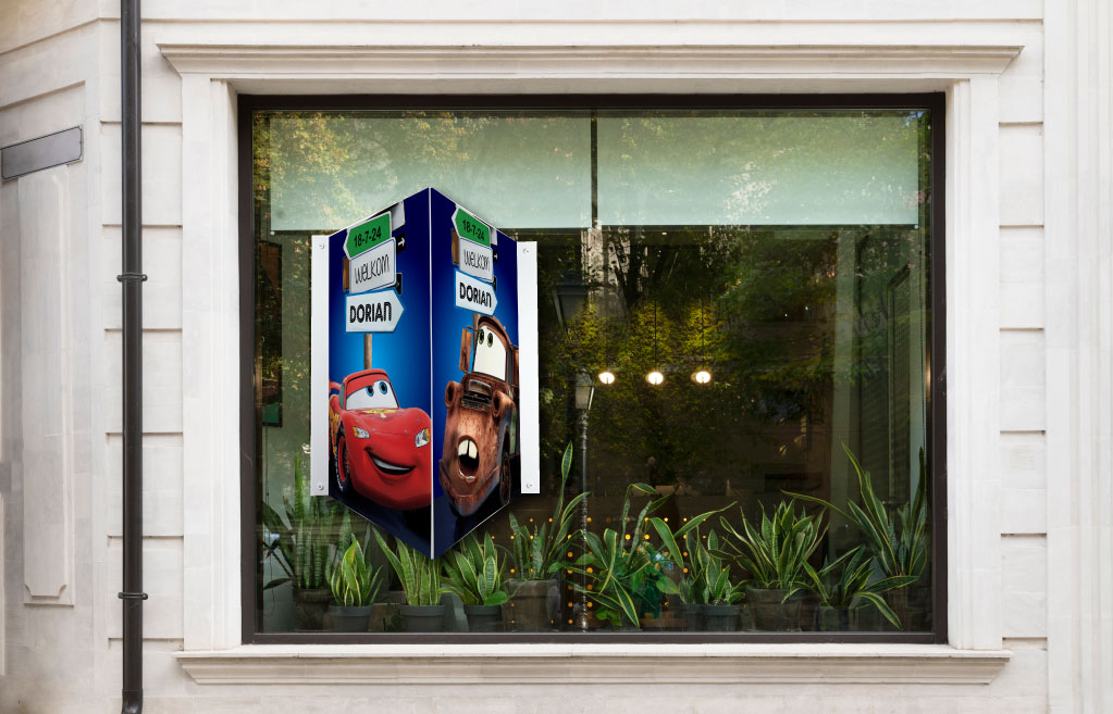 Geboorte bord Cars