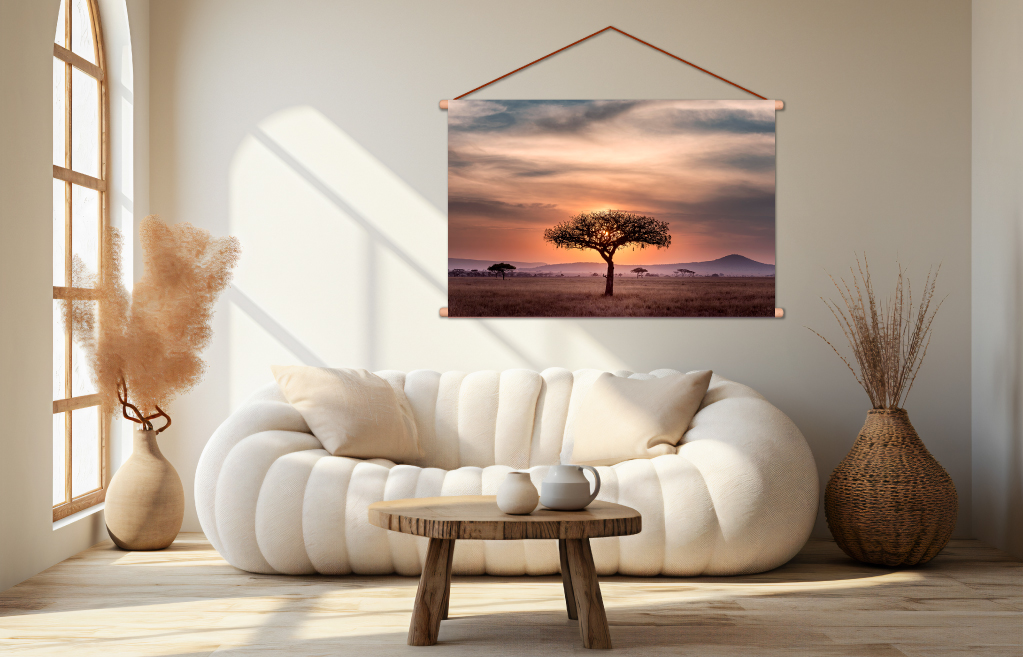 Textiel poster Afrikaanse savanne
