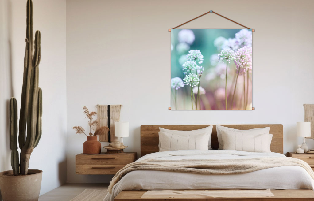 Textiel poster veld bloemen