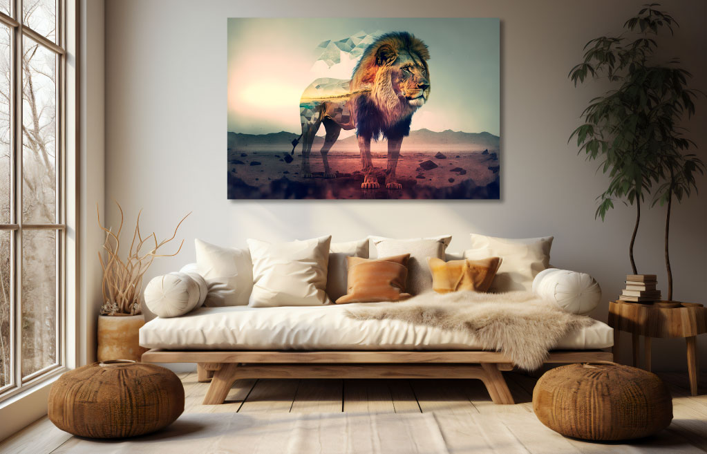 Plexiglas bord Leeuw art