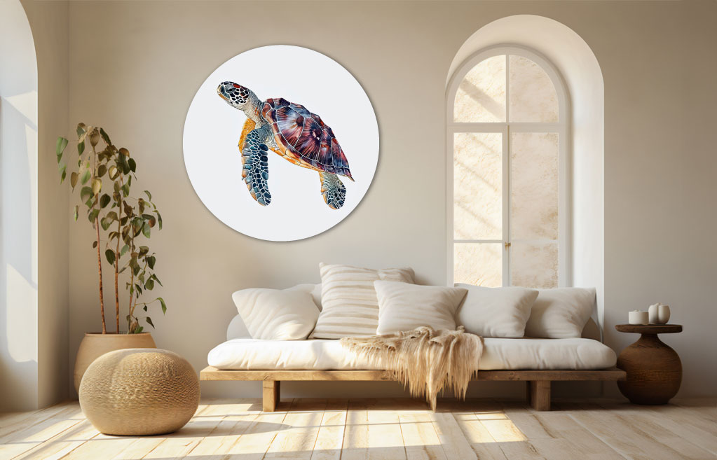 Muurcirkel prachtige zeeschildpad