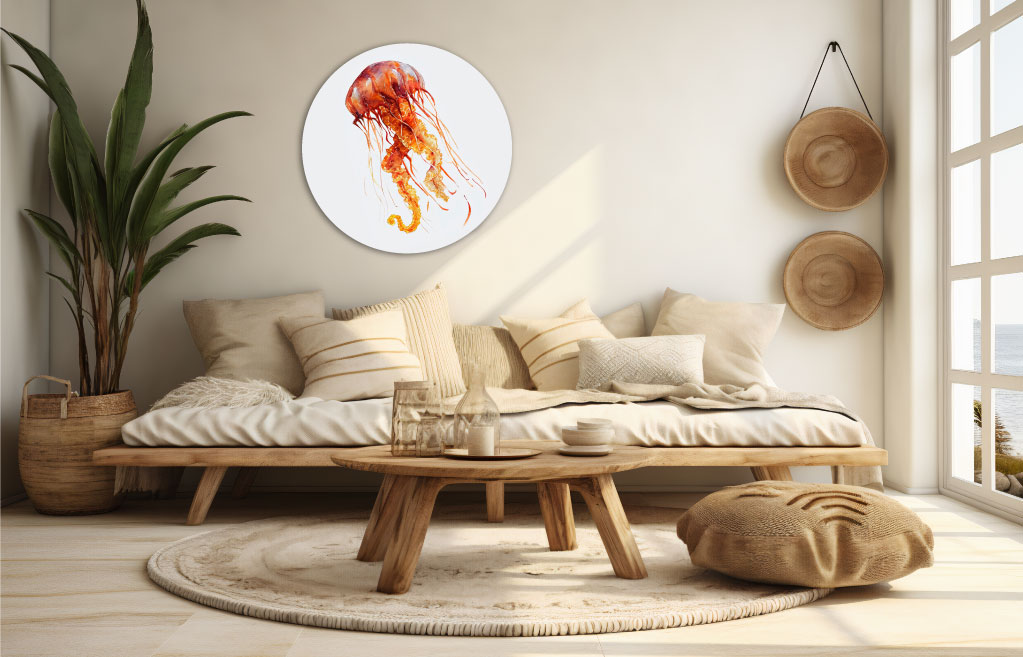 Muurcirkel prachtige kwal