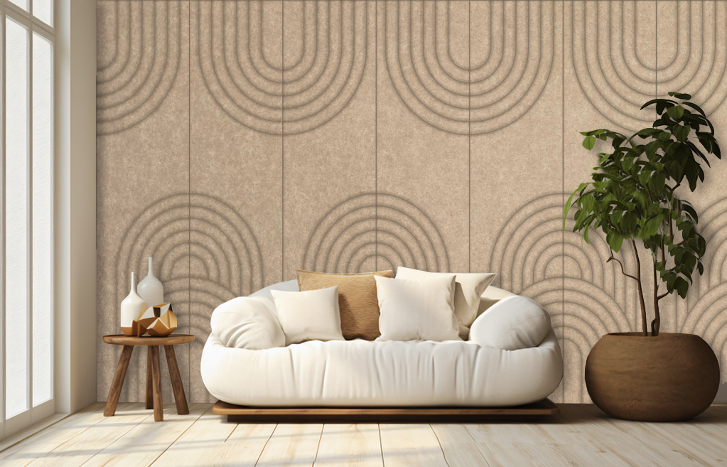 Akoestische panelen Asa, 2 panelen van 260x60 cm