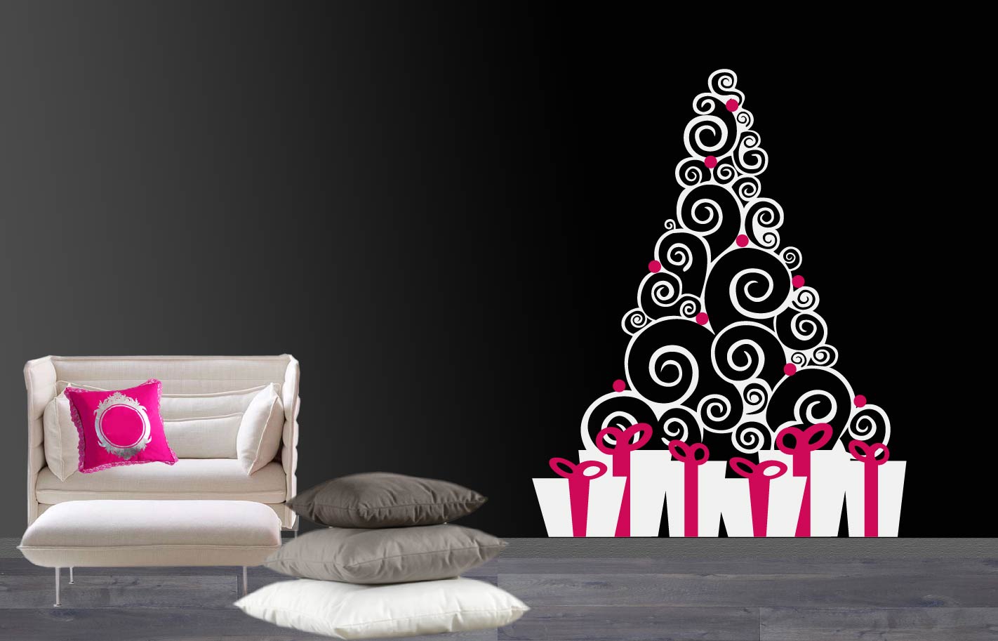 Kerstboom met pakjes