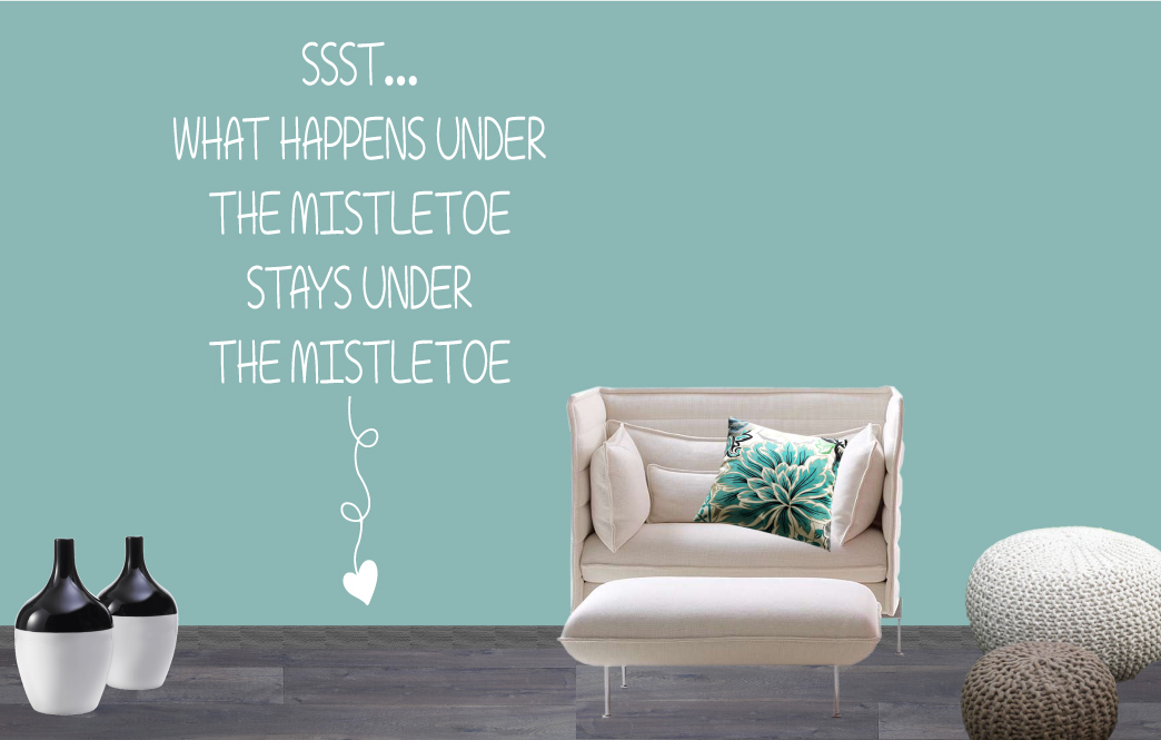 What happens under the mistletoe