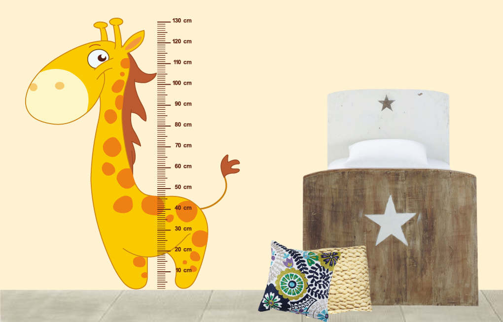 Groeimeter vrolijke giraffe