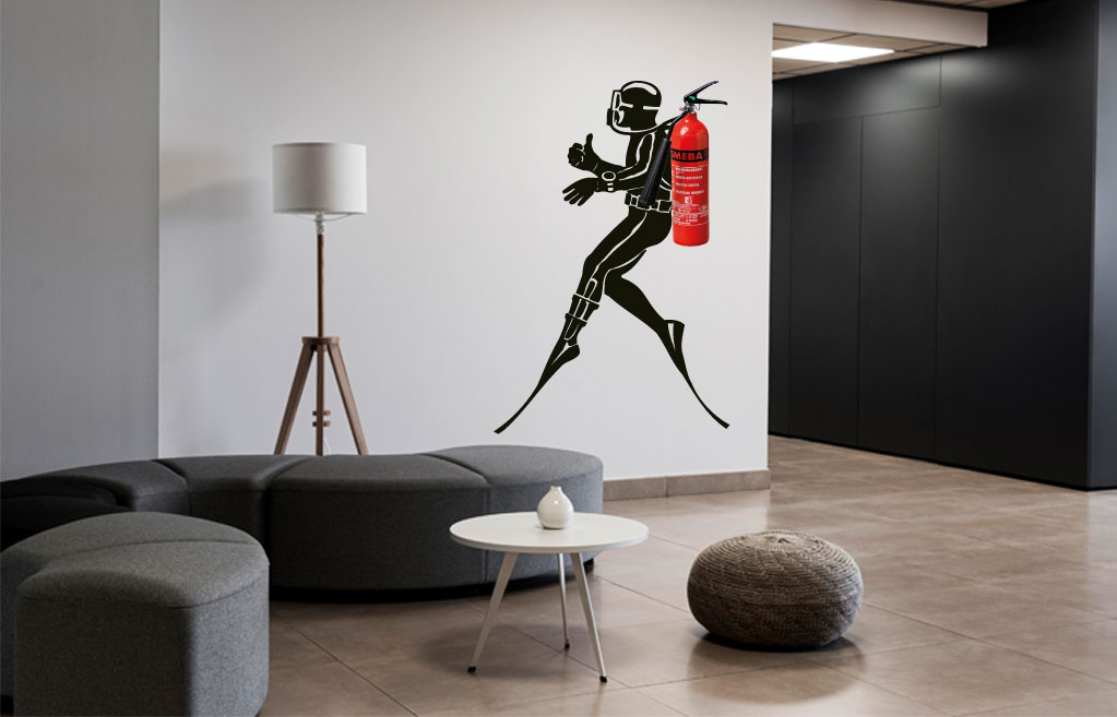 Brandblusser stickers