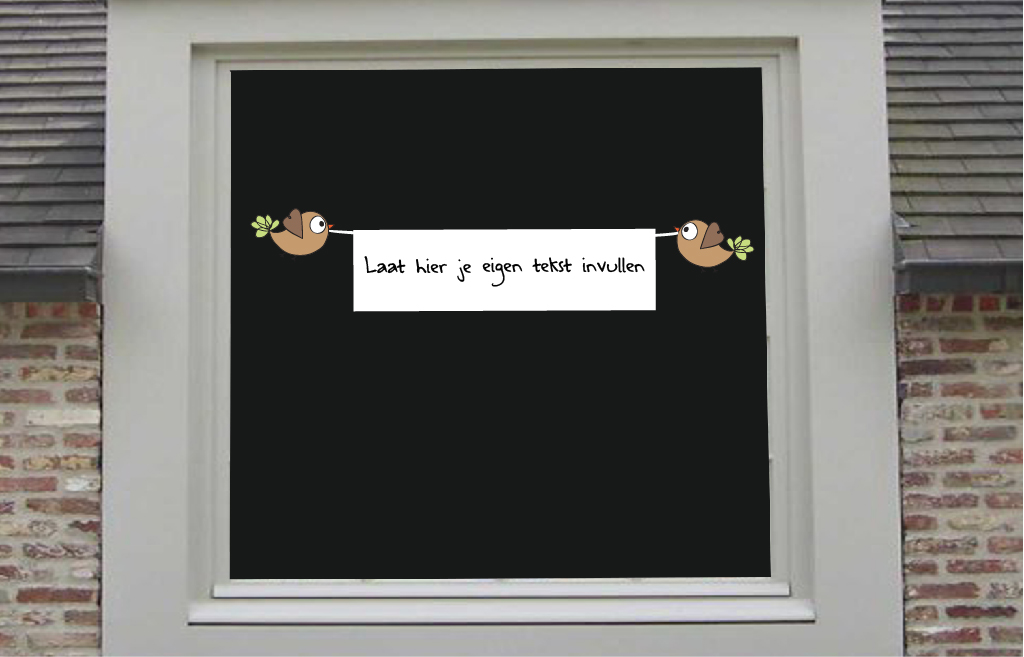 Geboorte tekst sticker